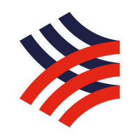 Red and navy striped bank mark