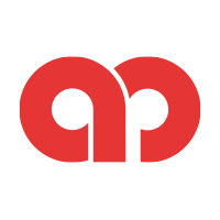 Red linked-letter mark